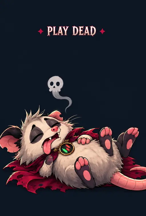 Count Possum playing dead